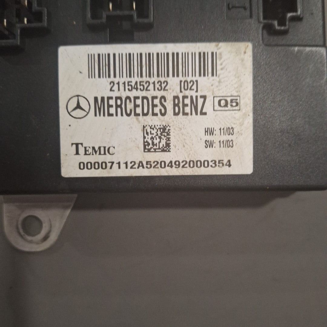 2001-2003 Mercedes W211 E350 E500 CLS500 Body Control Module Unit 2115452132