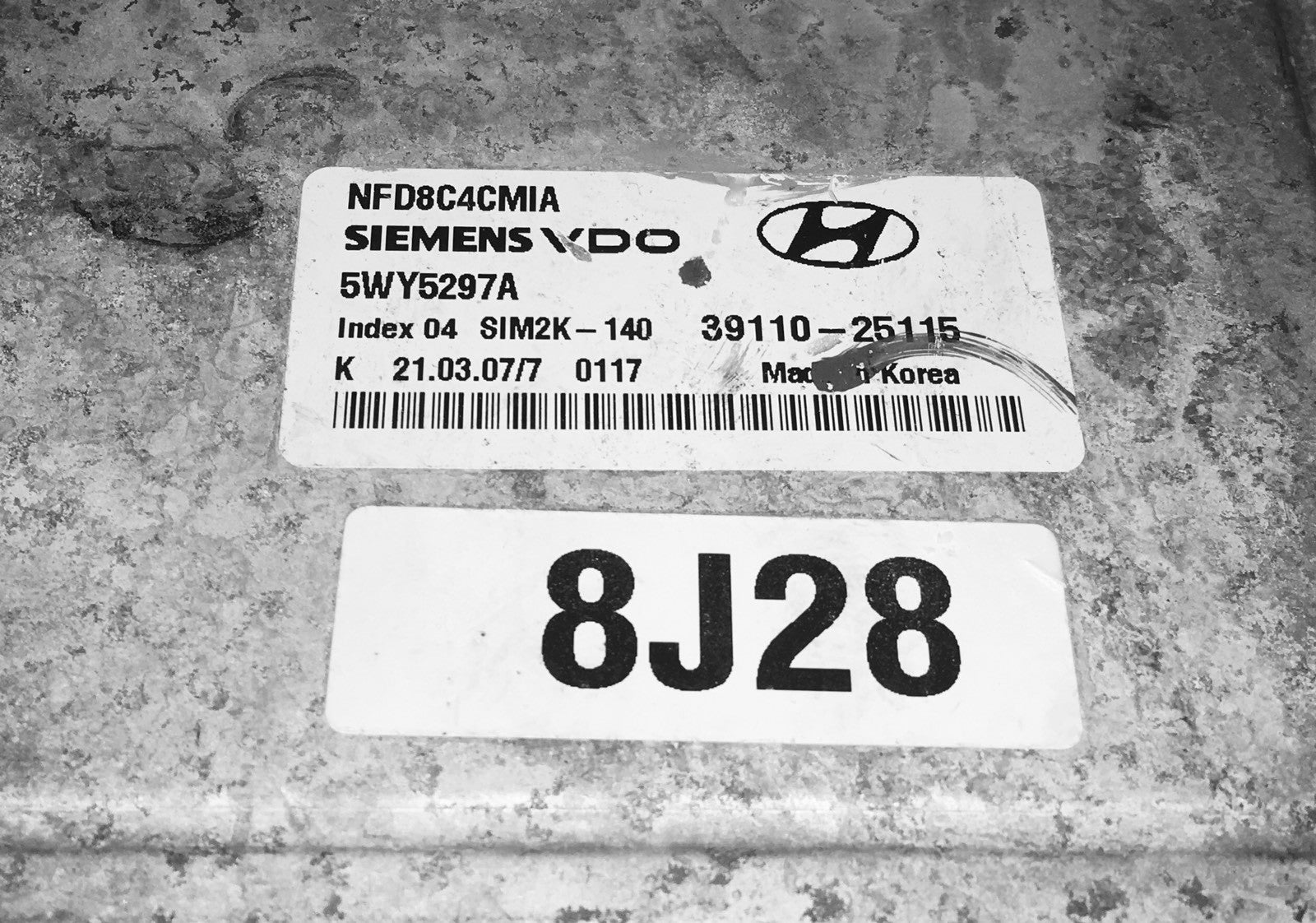 2006-2007 Hyundai Sonata 2.4 ECU 39110-25115
