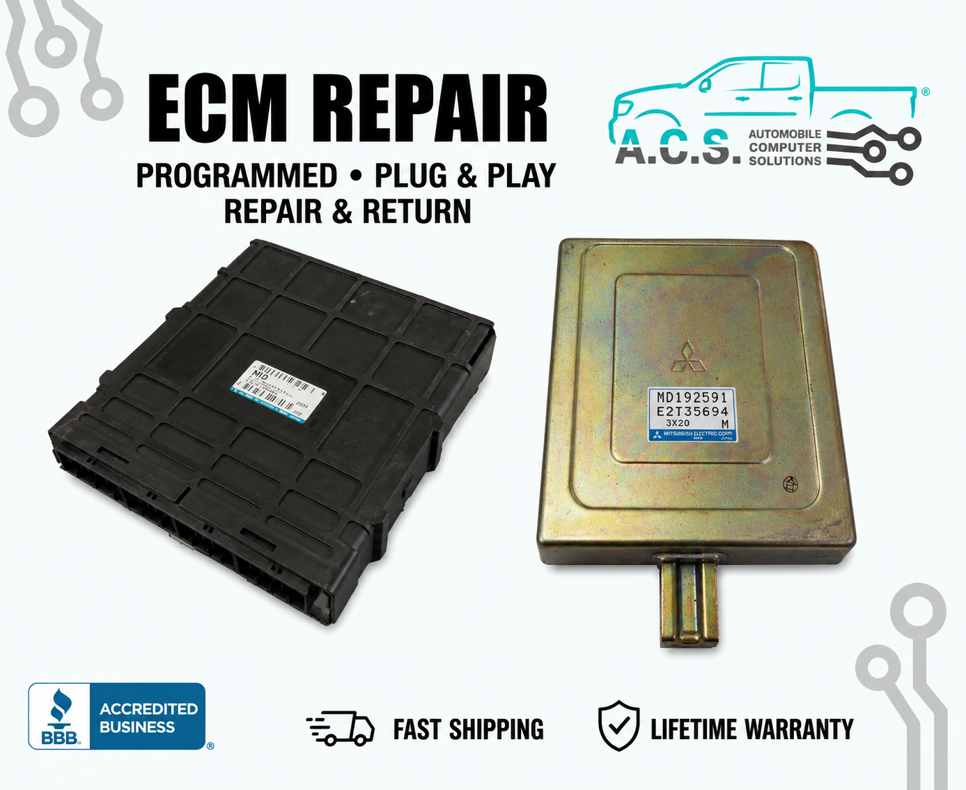 Mitsubishi Galant ECM ECU PCM Engine Computer Repair & Return  