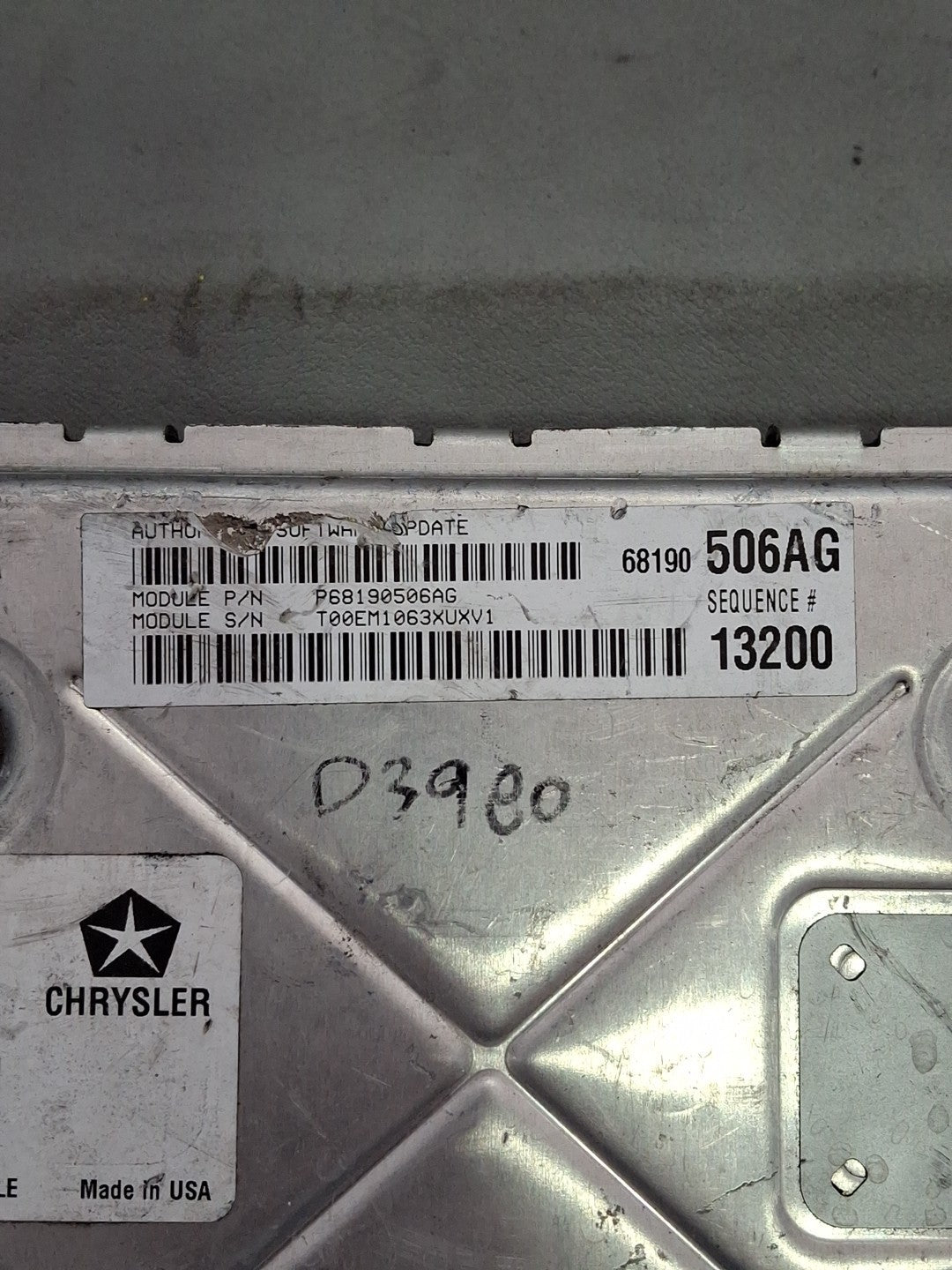 2013 DODGE CHARGER ECU/ECM P68190506AG