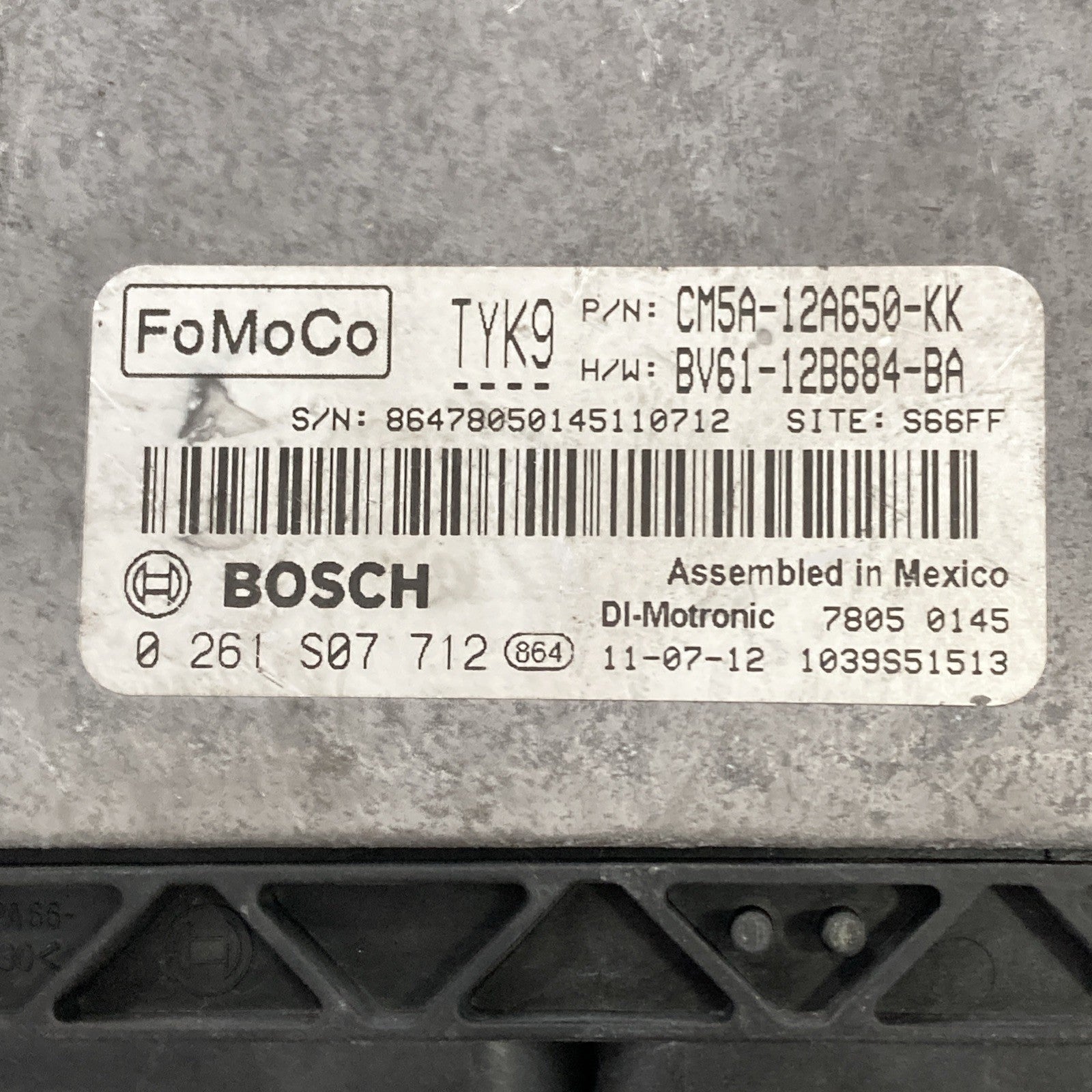 2012 Ford Focus ECU/ECM CM5A-12A650-KK