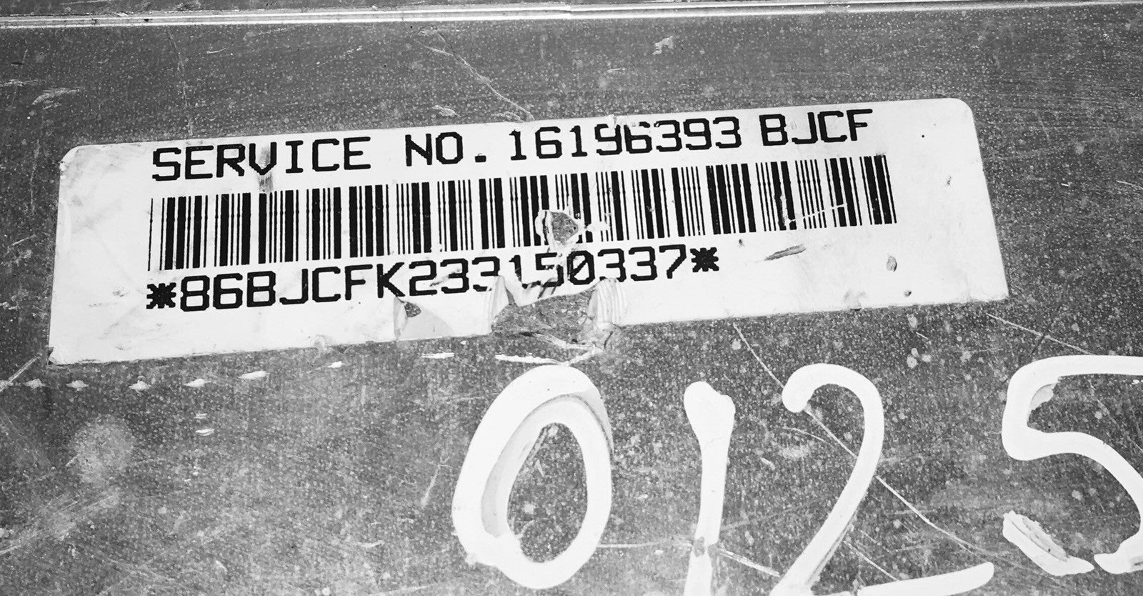 1993 Pontiac Sunbird ECU 16196393 