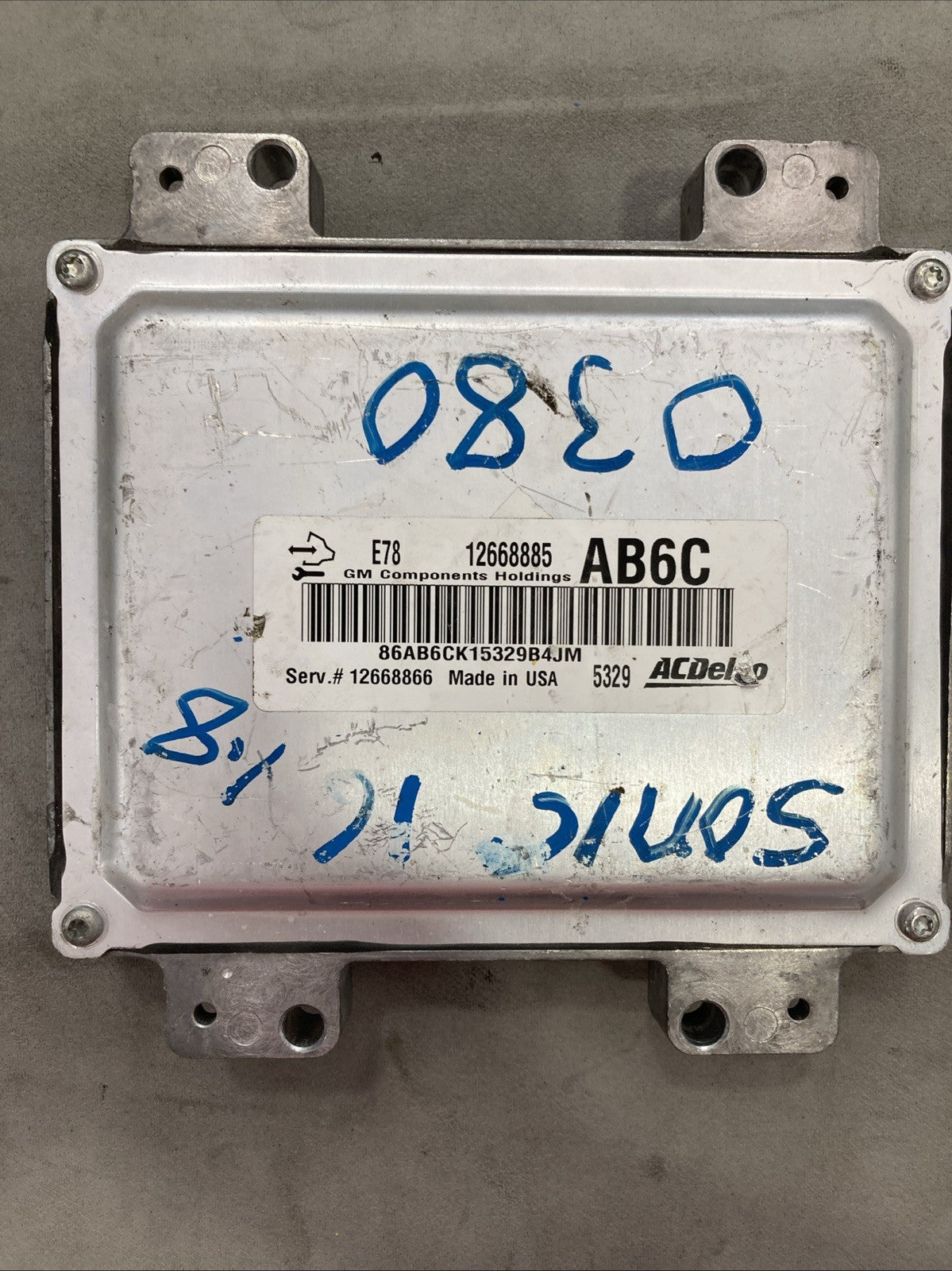 2016 Chevrolet Sonic ECU/ECM 12668885
