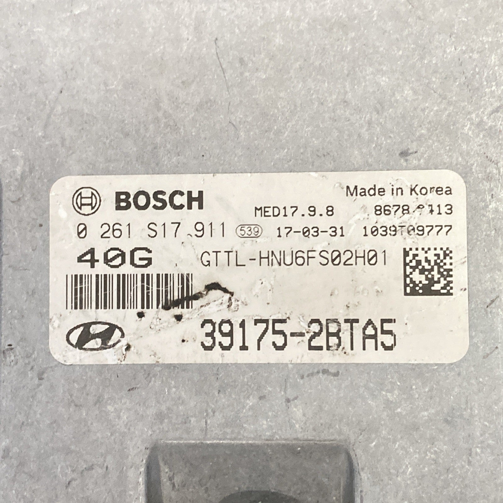 2016-2018 Hyundai Tucson Engine Control Module 39175-2BTA5 (B)