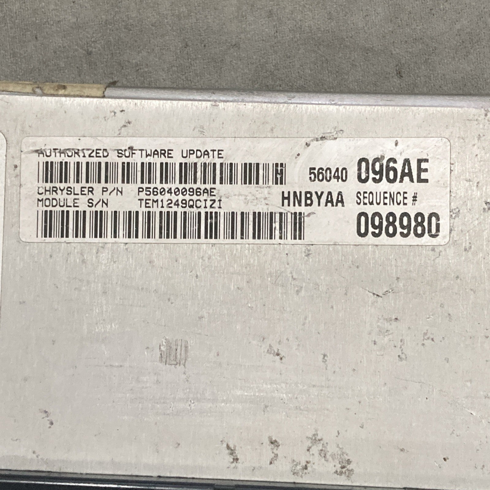 1999 Dodge Dakota 5.2L ECM/ECU P56040096AE