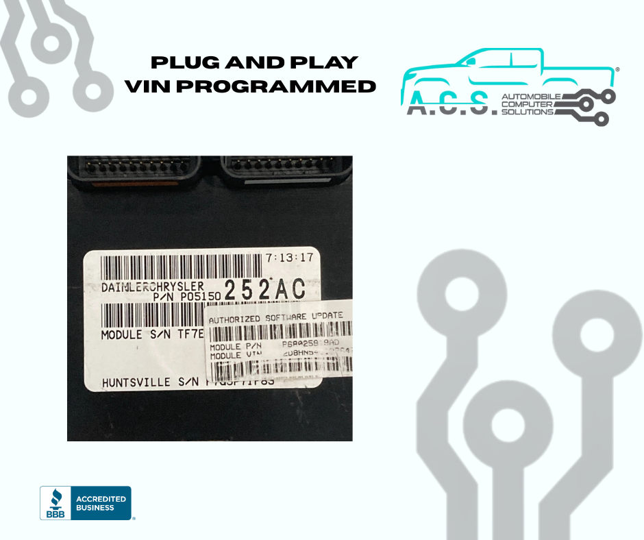 2007 Jeep Grand Cherokee 4.7L ECU/ECM P05150252AC *VIN PROGRAMMED*