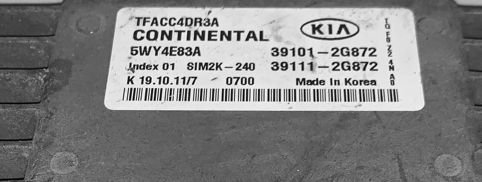 2011-2013 Kia Optima ECU 39101-2G872