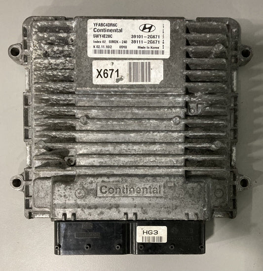 2011 2012 2013 2014 Hyundai Sonata ECM 39101-2G671