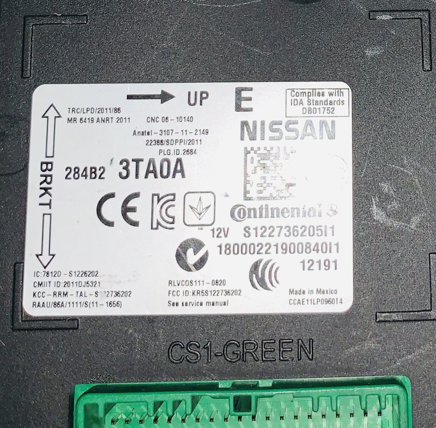 2013-2015 Nissan Altima Body Control Module 284B2 3TA0A