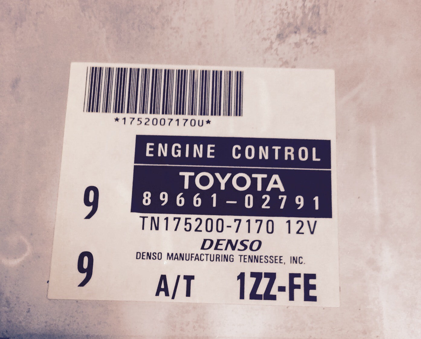 2001-2002 Toyota Corolla Chevy Prizm ECU 89661-02791