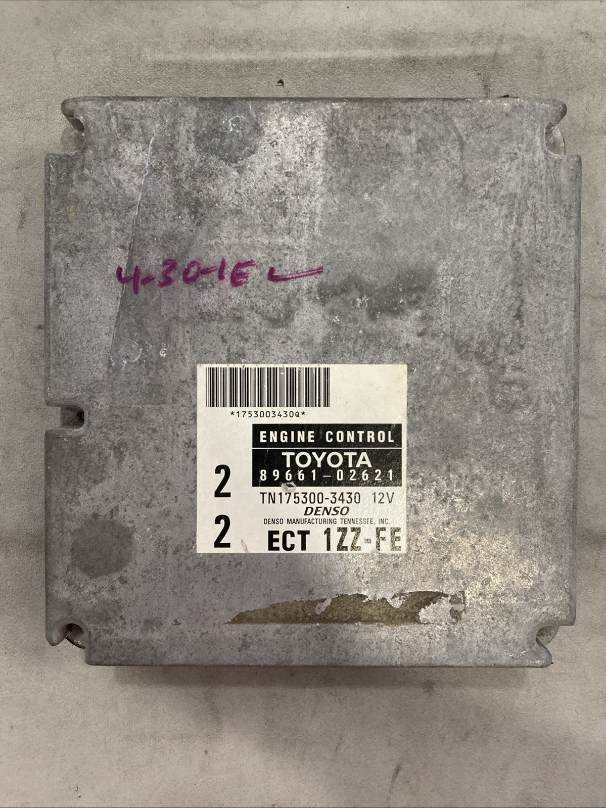 1999-2000 Toyota Corolla ECU/ECM 89661-02621