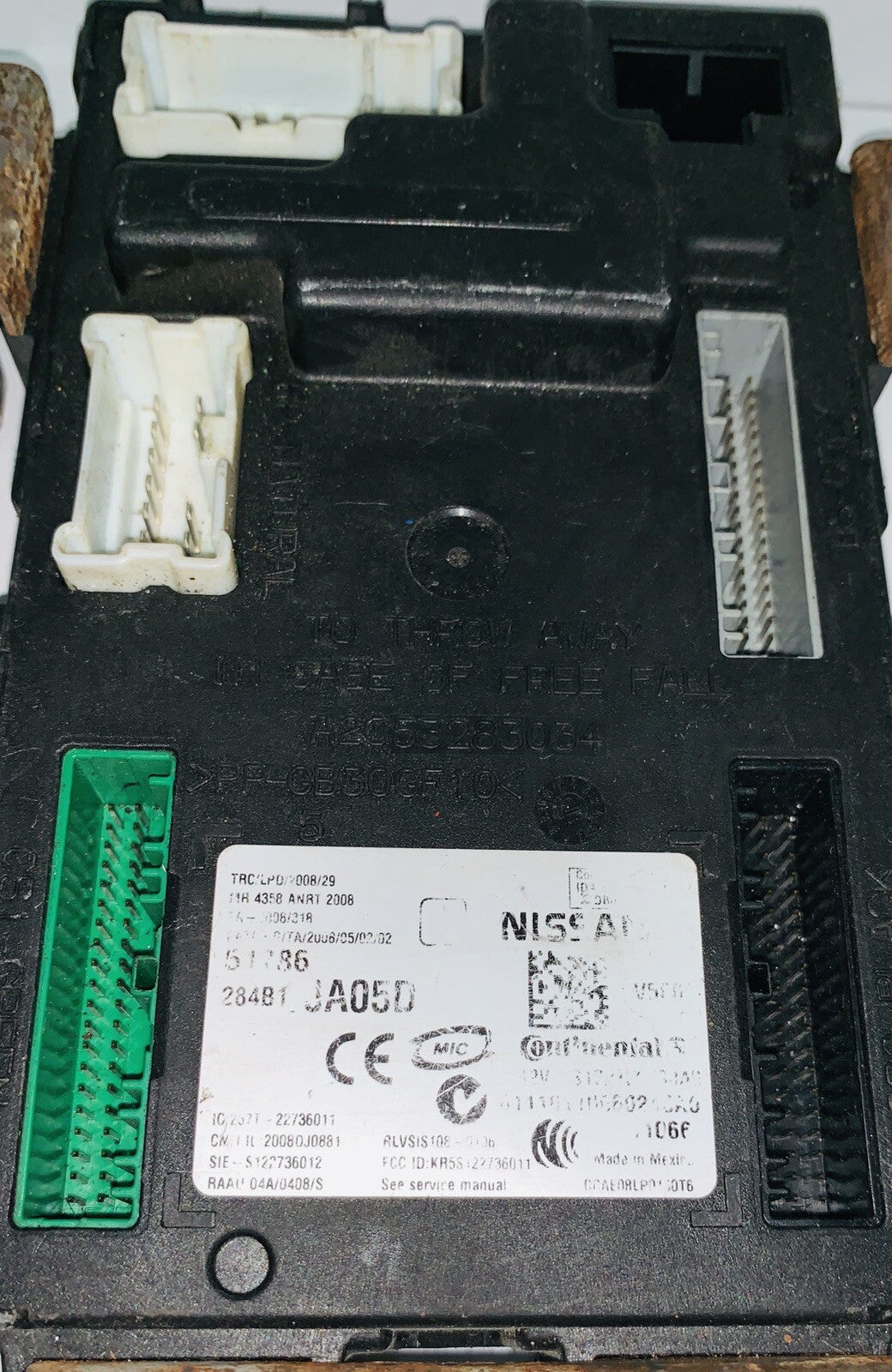 2011-2013 Nissan Altima Body Control Module 284B1 JA05D