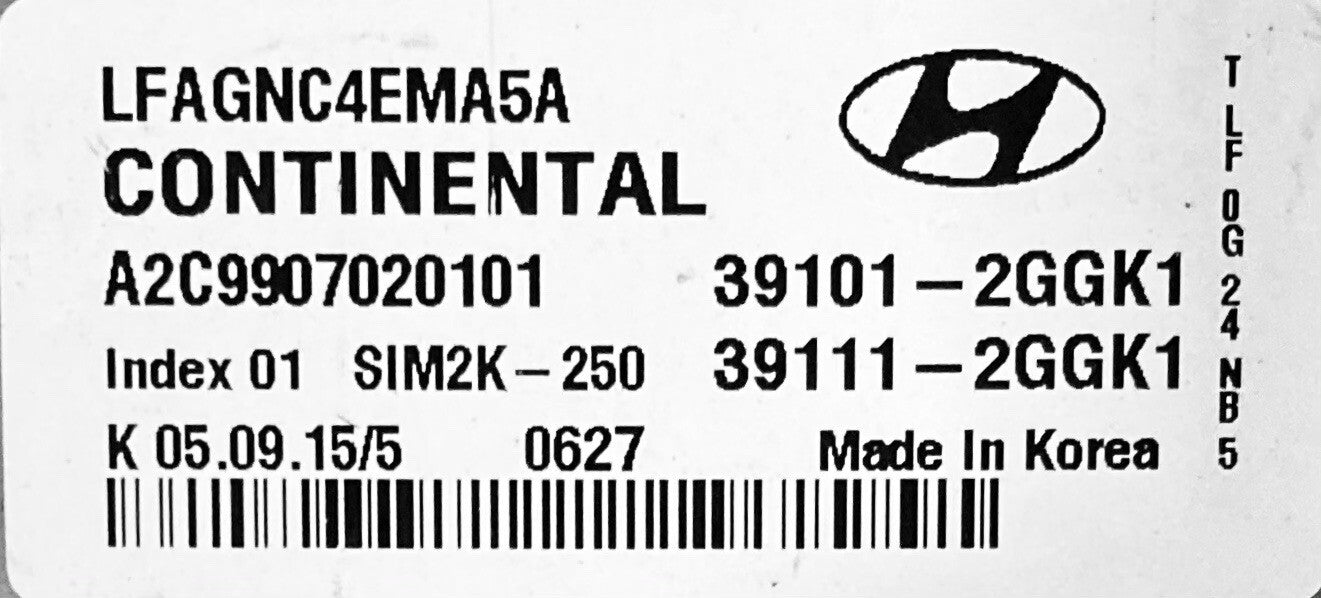 2015 2016 Hyundai Sonata ECM 39101-2GGK1
