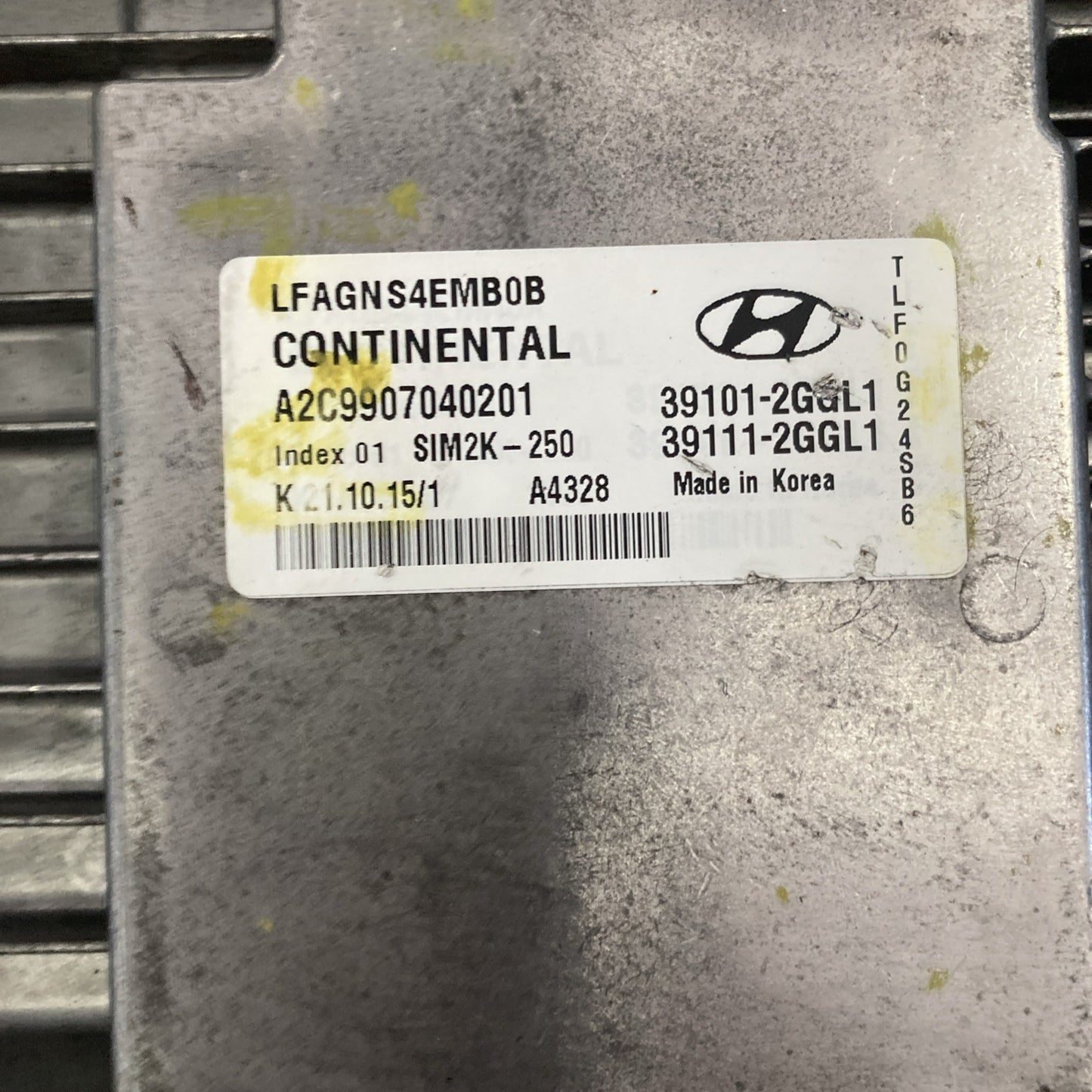 2015-2017 Hyundai Sonata 2.4L ECU/ECM 39101-2GGL1