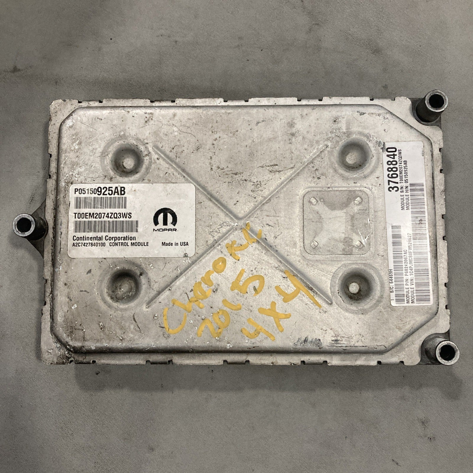 2015 Jeep Cherokee 3.6L Engine Control Module P05150925AB