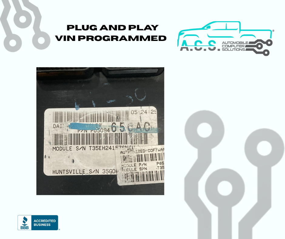 2006 Dodge Caravan 3.8L ECU/ECM P05094650AC *VIN PROGRAMMED*