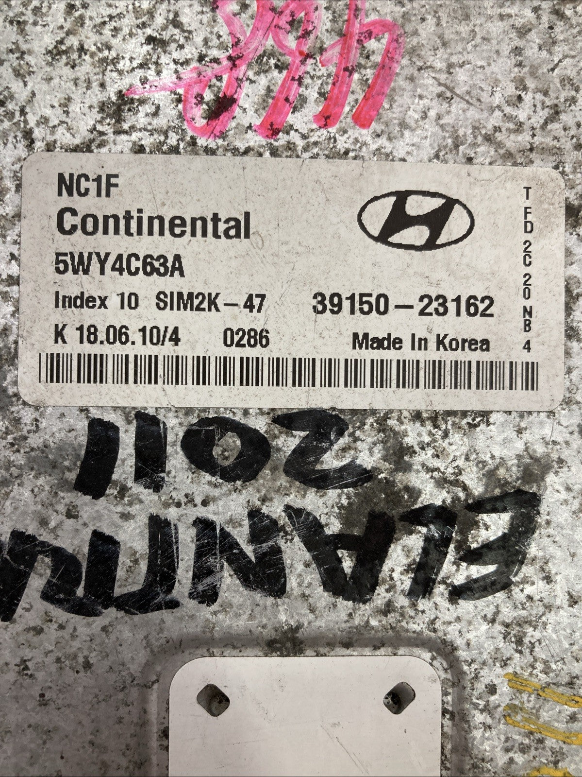 2009-2012 Hyundai Elantra ECU/ECM 39150-23162