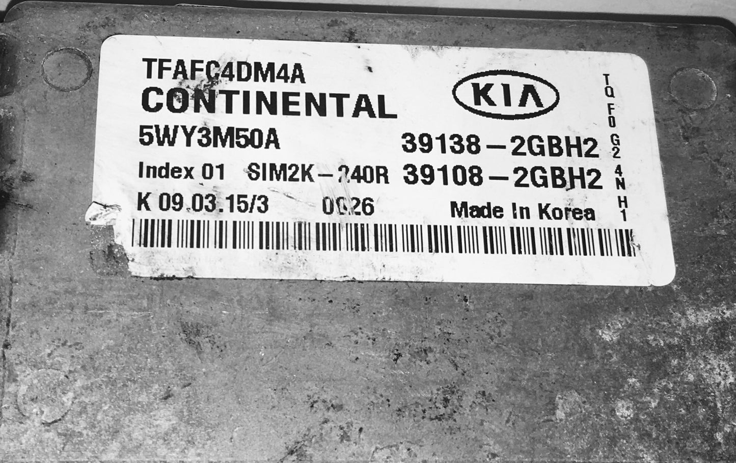 2014-2015 Kia Optima ECU 39138-2GBH2