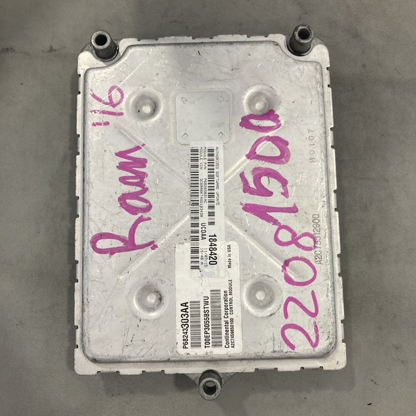 2016 Dodge Ram 1500 5.7L Engine Control Module P68243303AA
