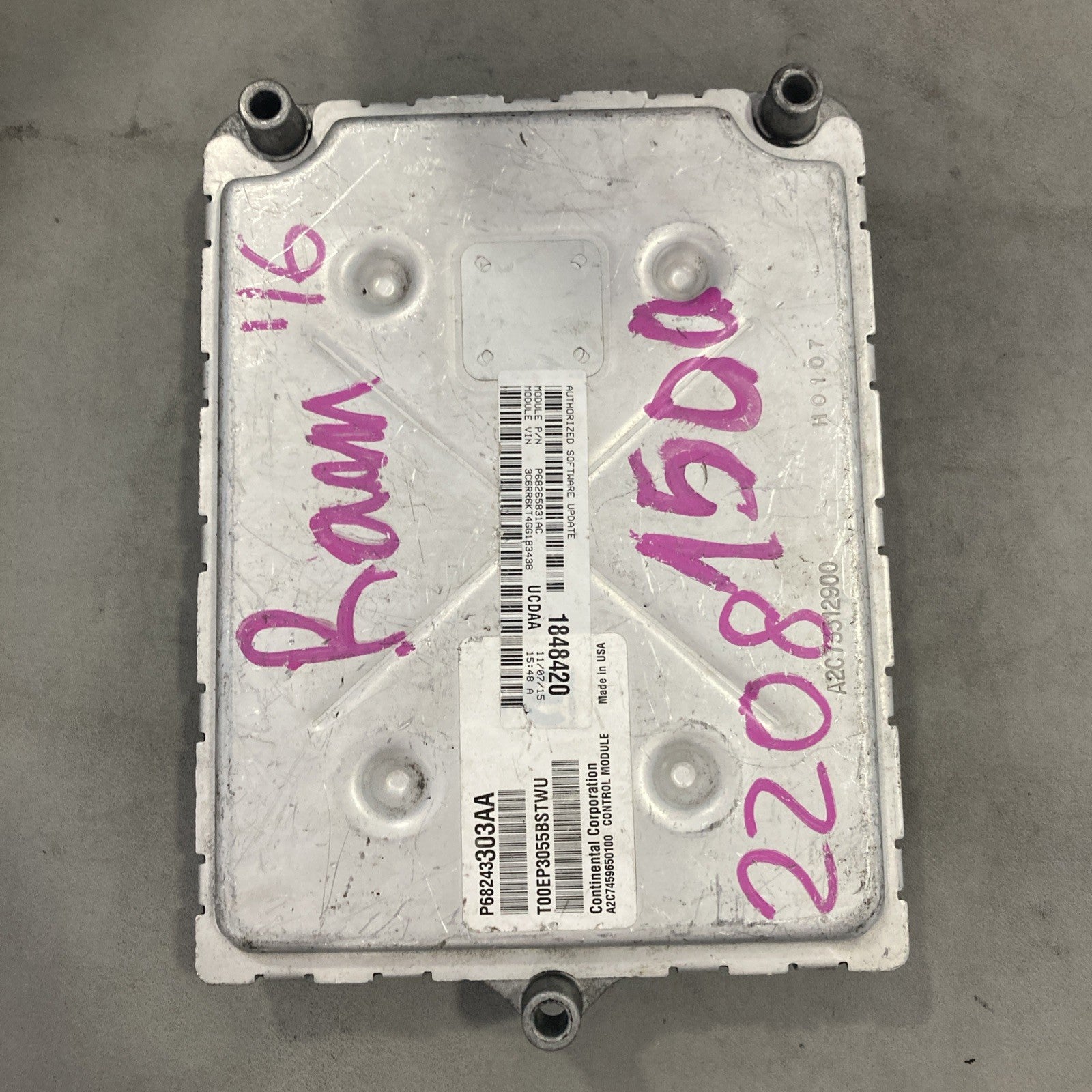 2016 Dodge Ram 1500 5.7L Engine Control Module P68243303AA