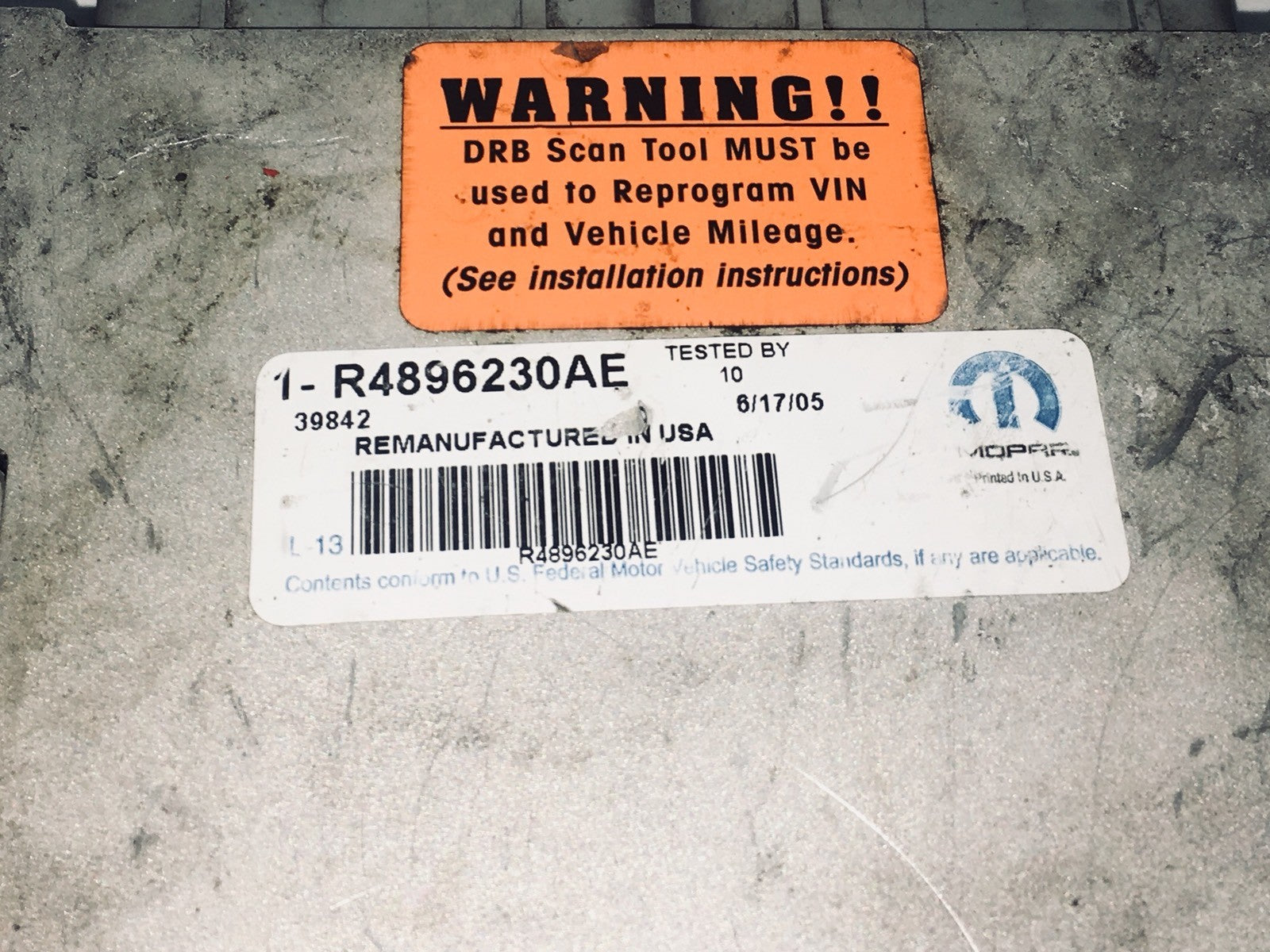 1998-1999 Chrysler Dodge ECU R4896230AE