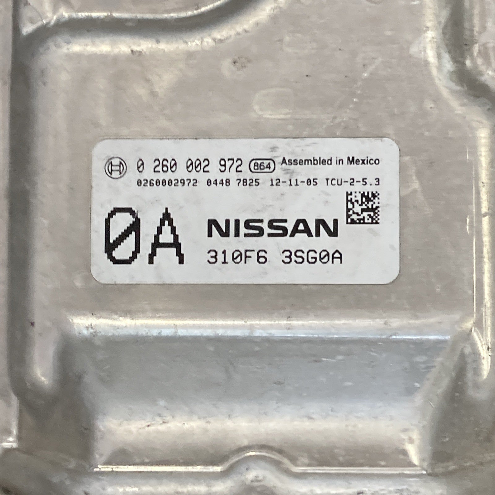2013-2014 Nissan Sentra Transmission Control Module 310F6-3SG0A