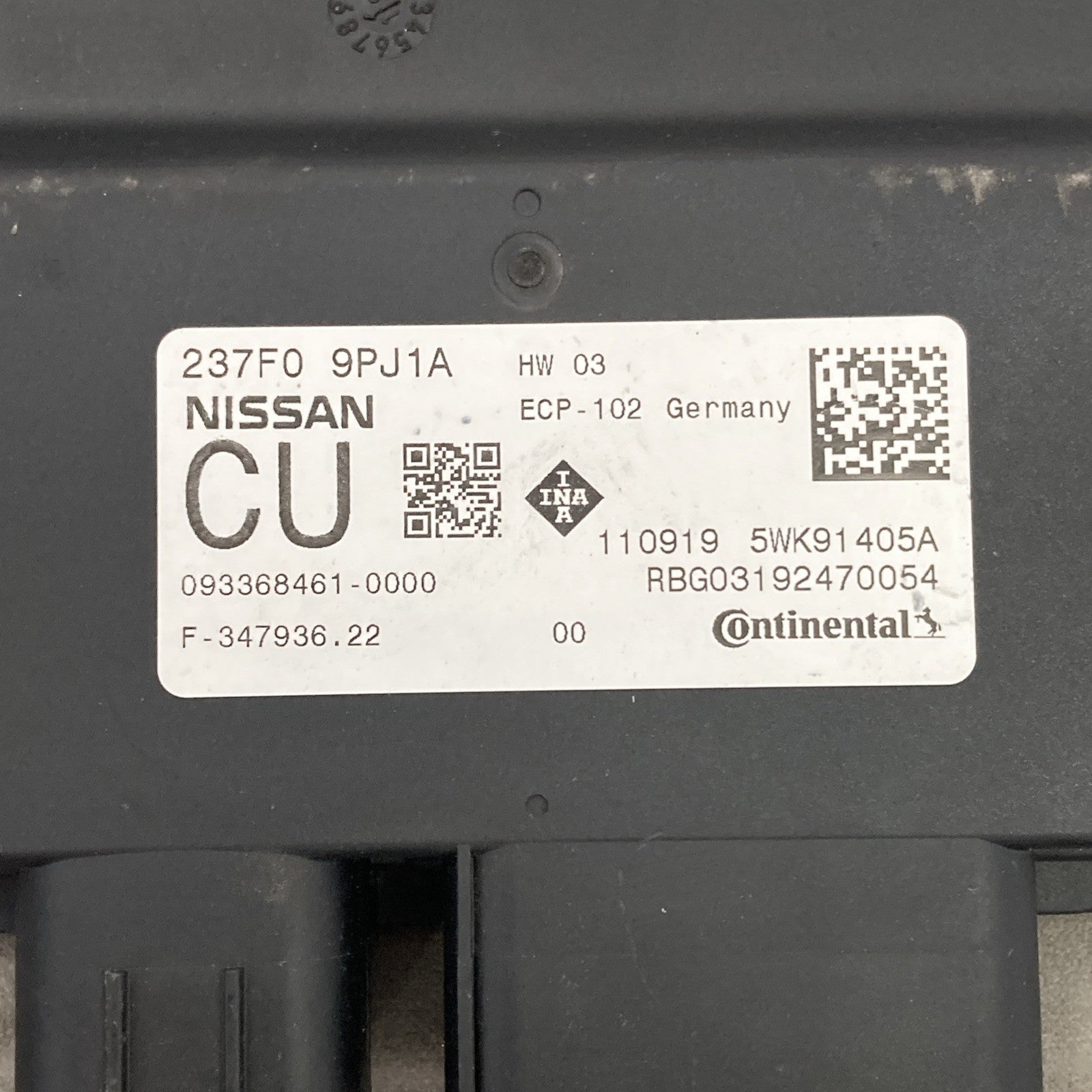 2018-2020 Infiniti QX60 3.5L Variable Valve Control Module 237F0 9PJ1A