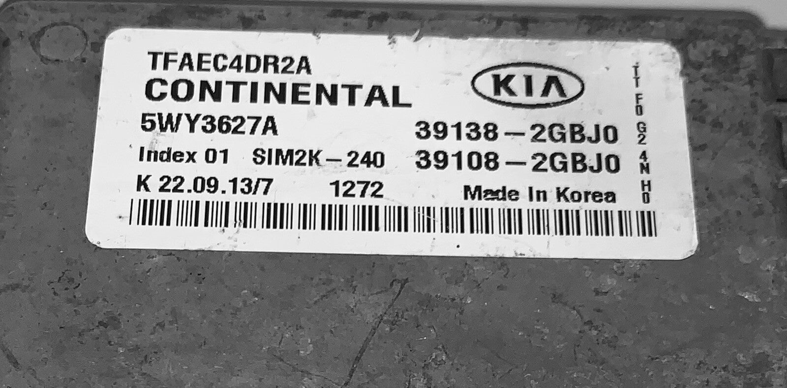 2014-2015 Hyundai Kia Optima ECU 39138-2GBJ0