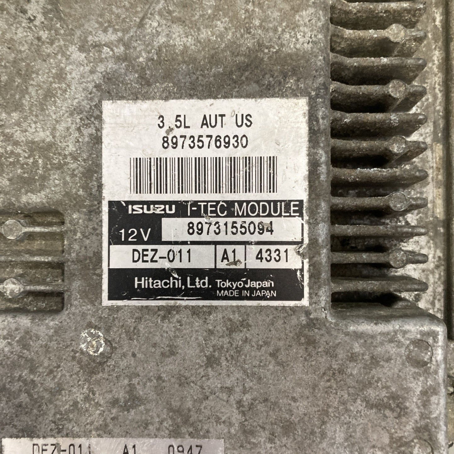 2004 Isuzu Rodeo Axiom ECU/ECM DEZ-011 A1