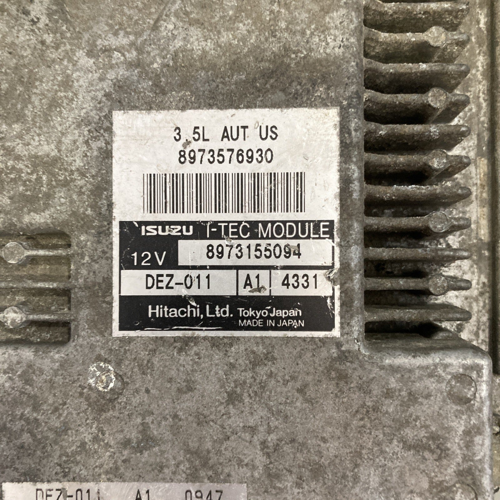 2004 Isuzu Rodeo Axiom ECU/ECM DEZ-011 A1