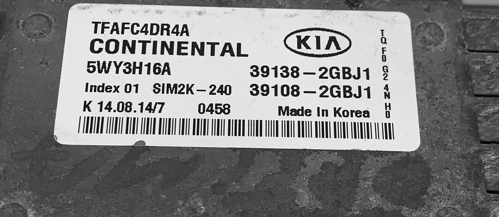 2014 2015 Kia Optima ECU 39138-2GBJ1