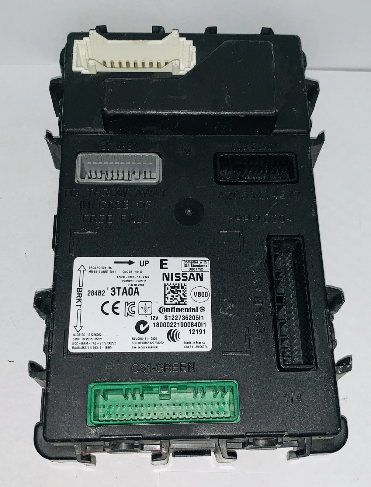 2013-2015 Nissan Altima Body Control Module 284B2 3TA0A