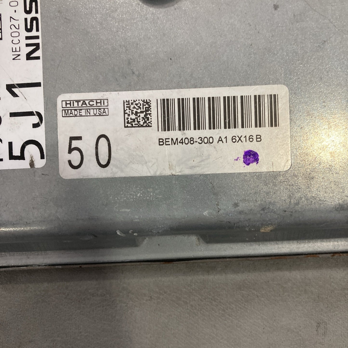 2016-2017 Nissan Altima ECU/ECM BEM408-300 A1 NEC027-081