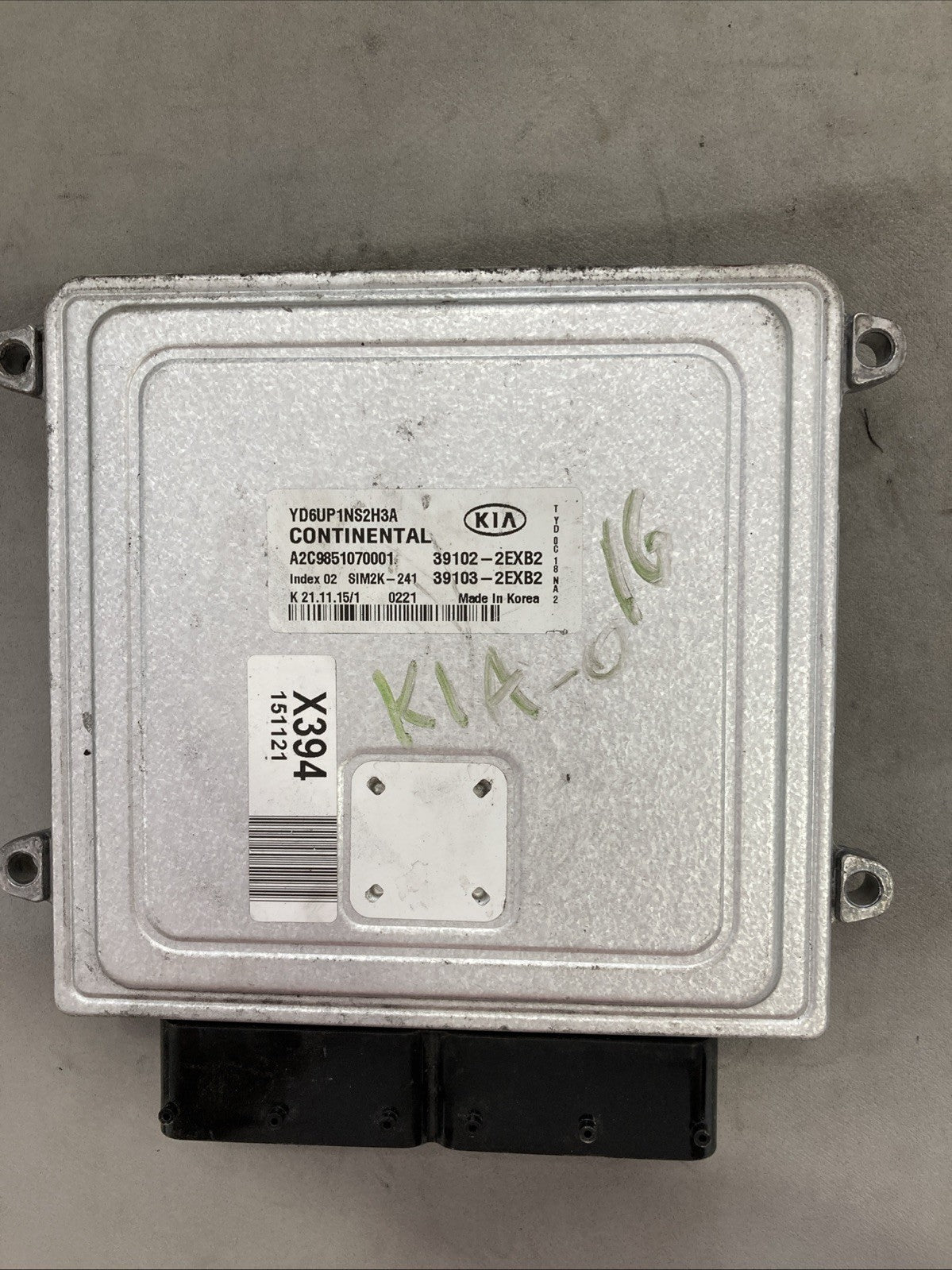 2014-2016 Kia Forte ECU/ECM 39102-2EXB2