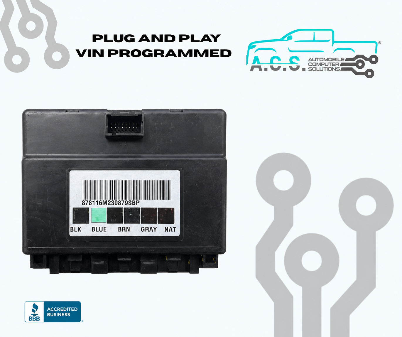 2003-07 GM Body Control Module 15136876 "Programmed to your VIN" BCM