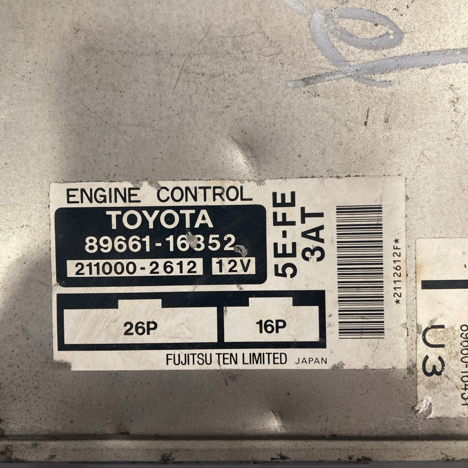 1997 Toyota Tercel ECU/ECM 89662-216F9
