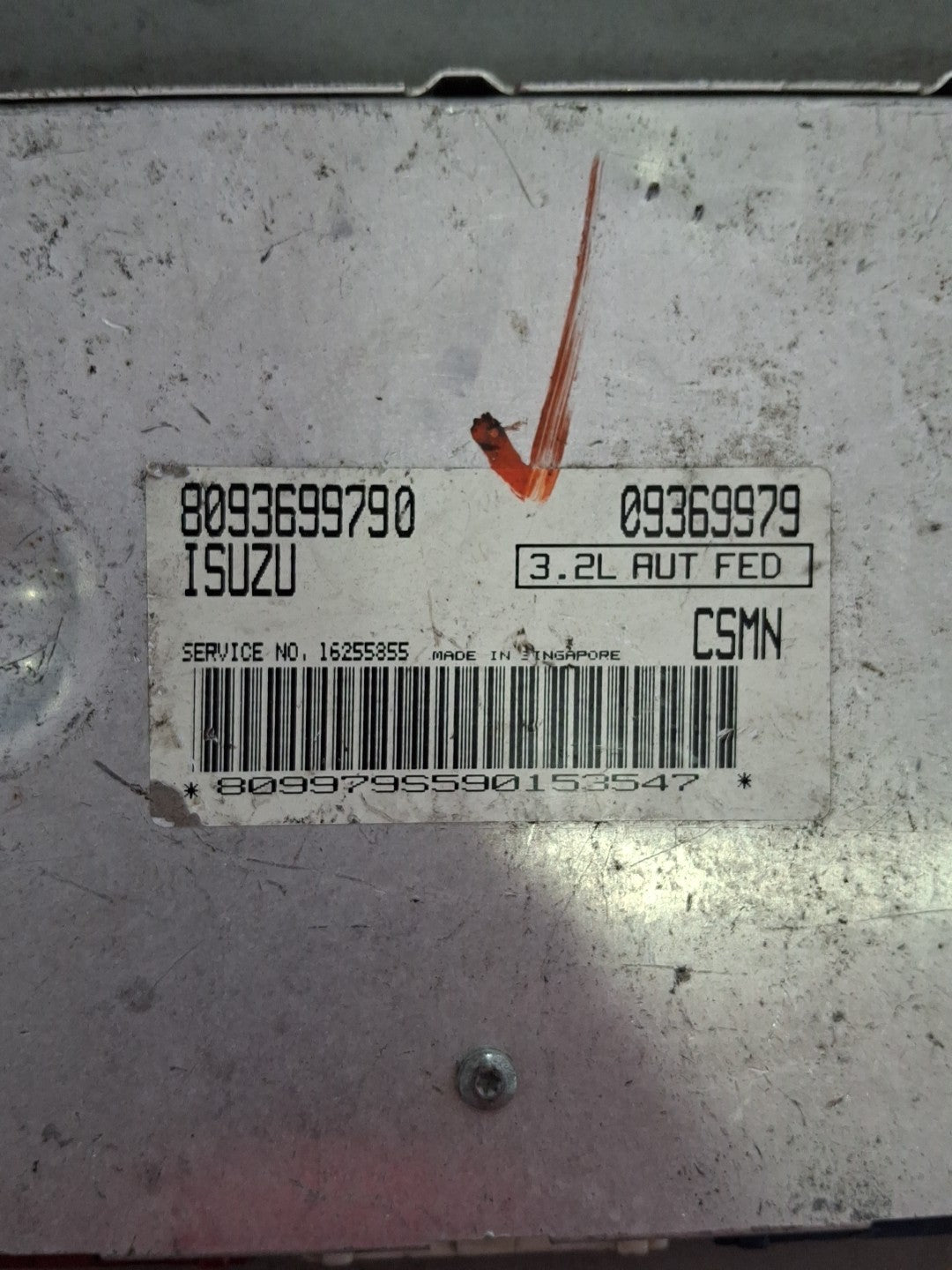 1998 - 1999 Isuzu Rodeo ECU/ECM 8093699790