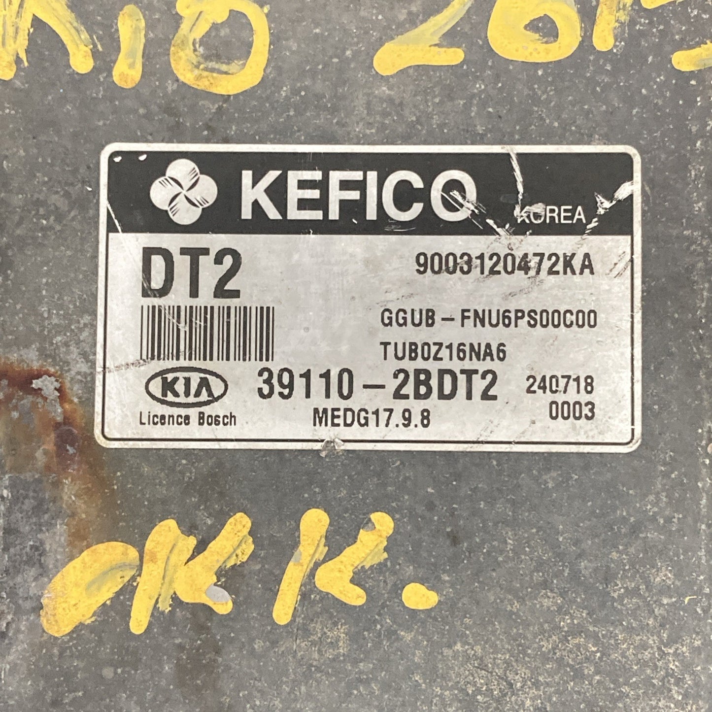 2015 Kia Rio ECU/ECM 39110-2BDT2
