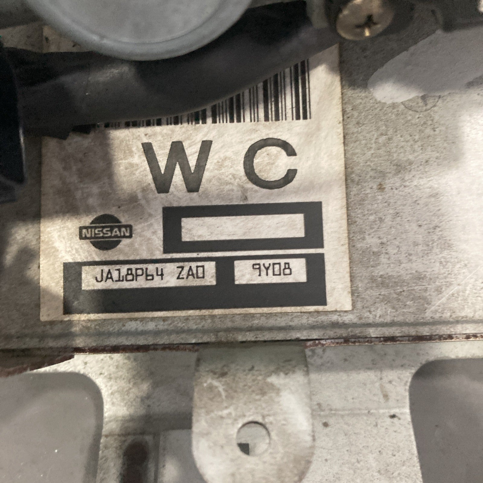 2001 Nissan Altima ECU/Lock Cylinder/Key JA18P64 ZA0