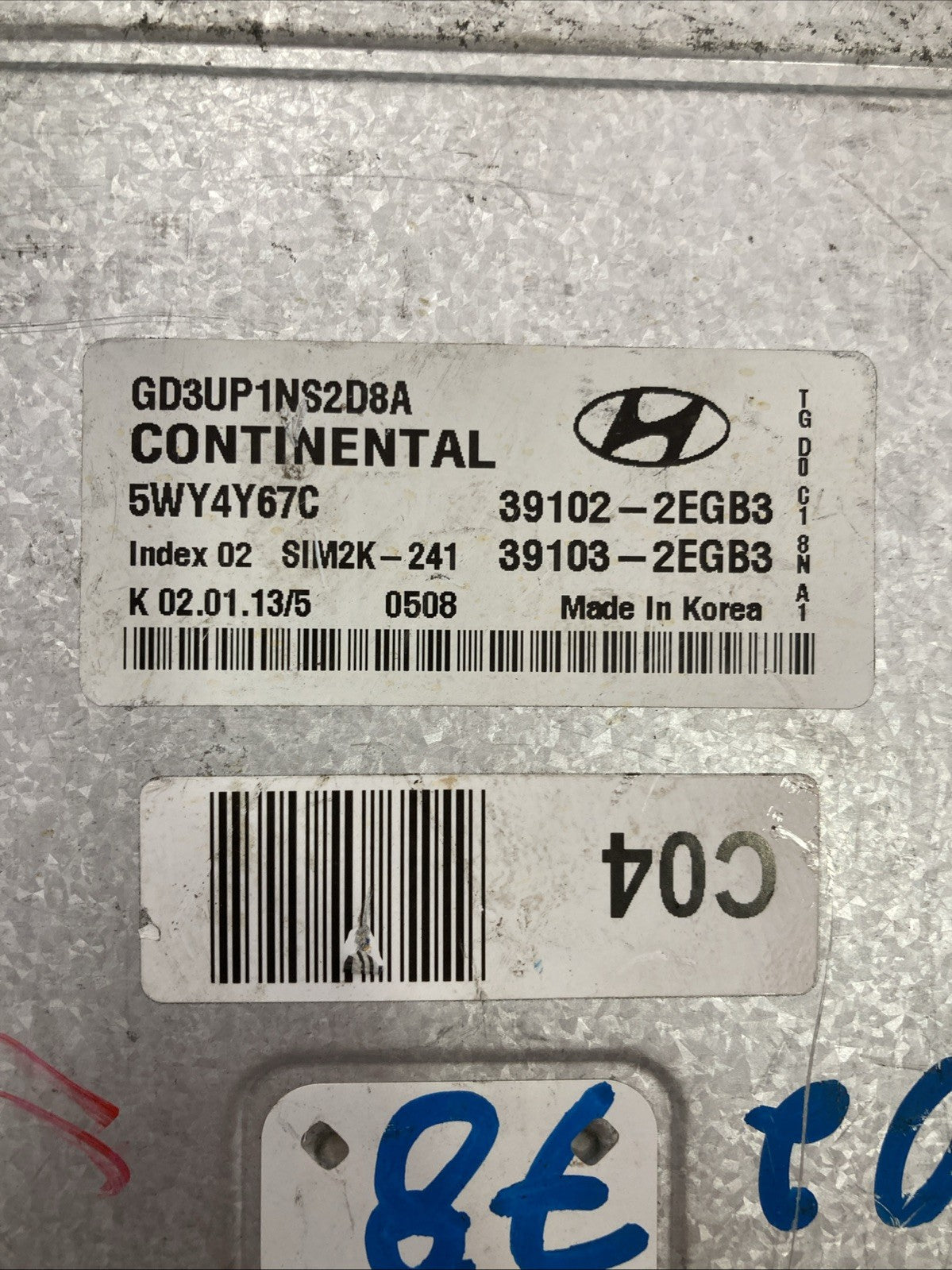 2013 Hyundai Elantra ECU/ECM 39102-2EGB3