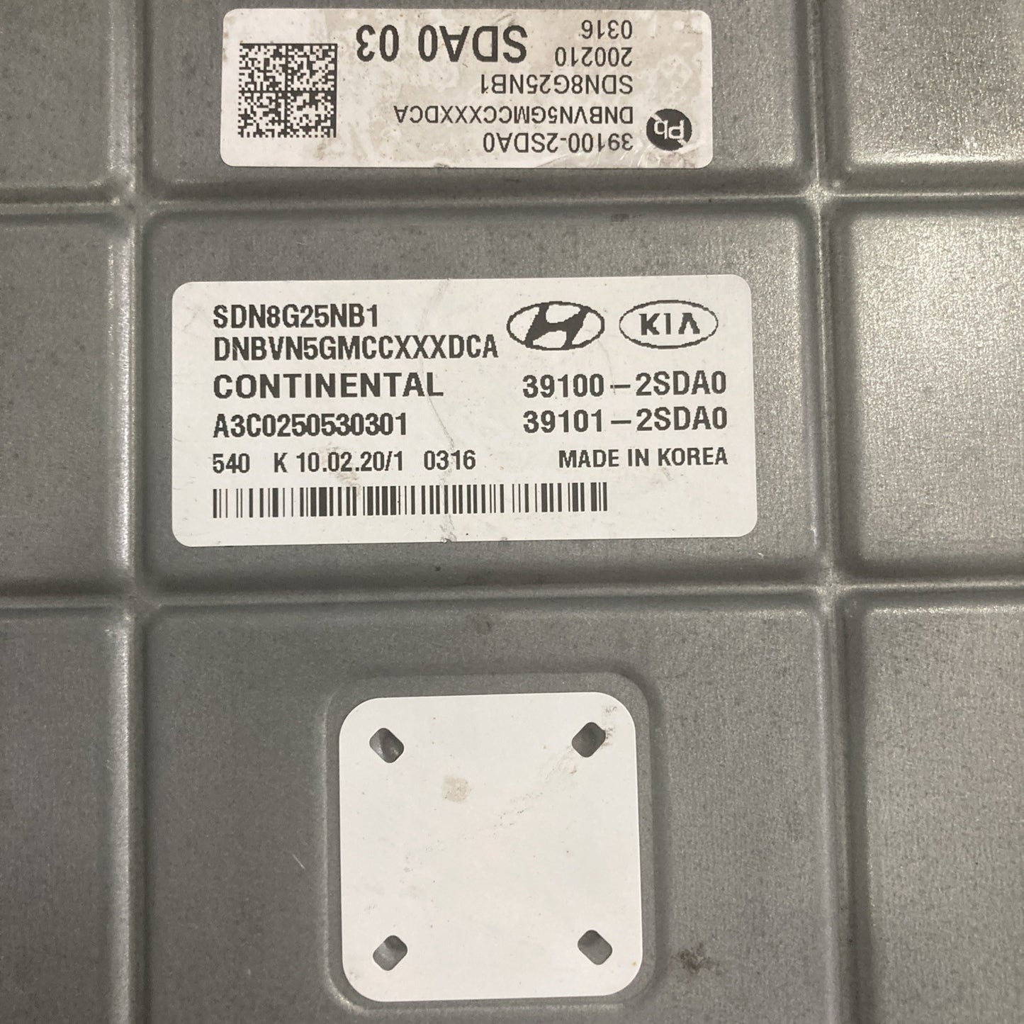 2020-2021 Hyundai Sonata 2.5L ECU/ECM 39100-2SDA0