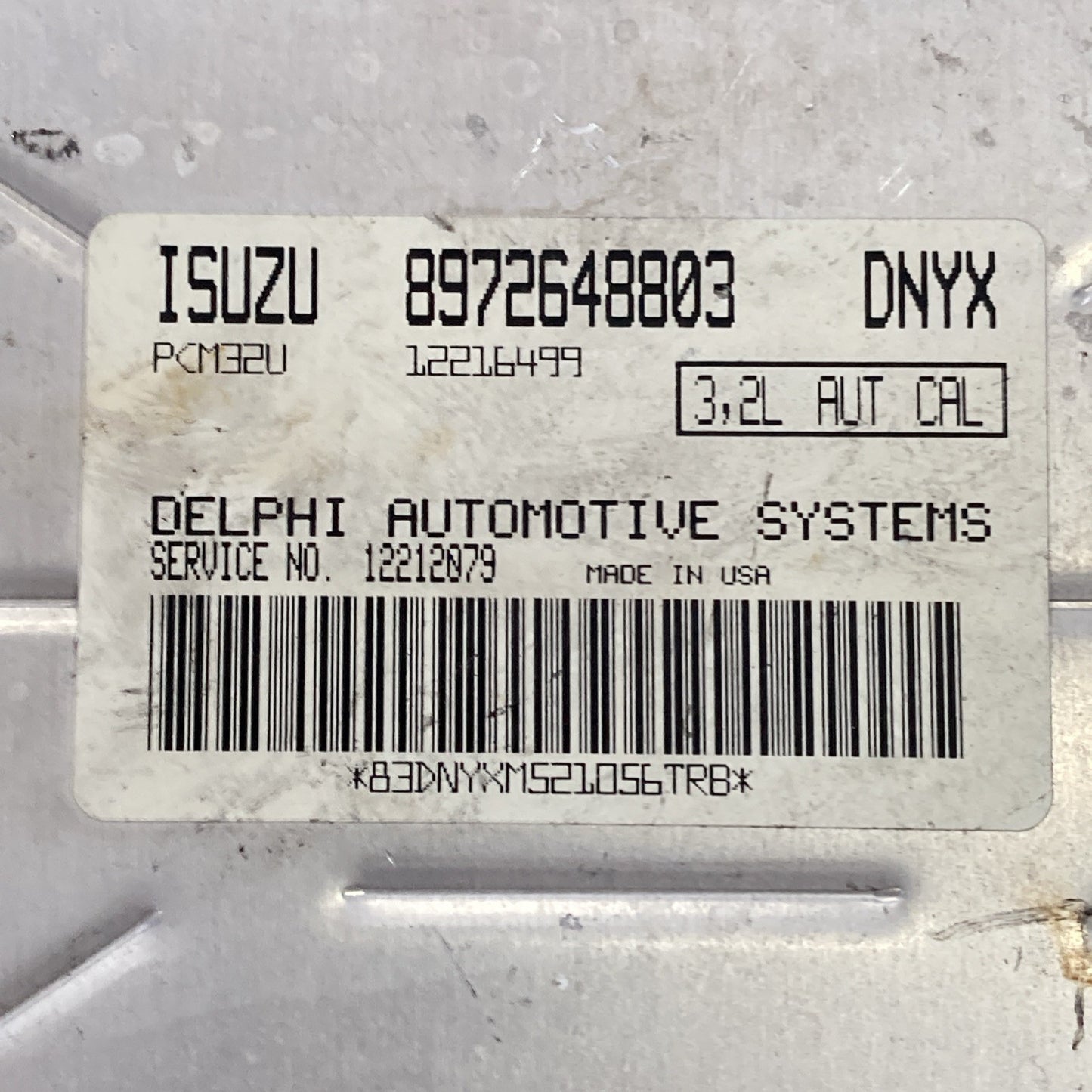 2002 Isuzu Rodeo ECU/ECM 8972648803