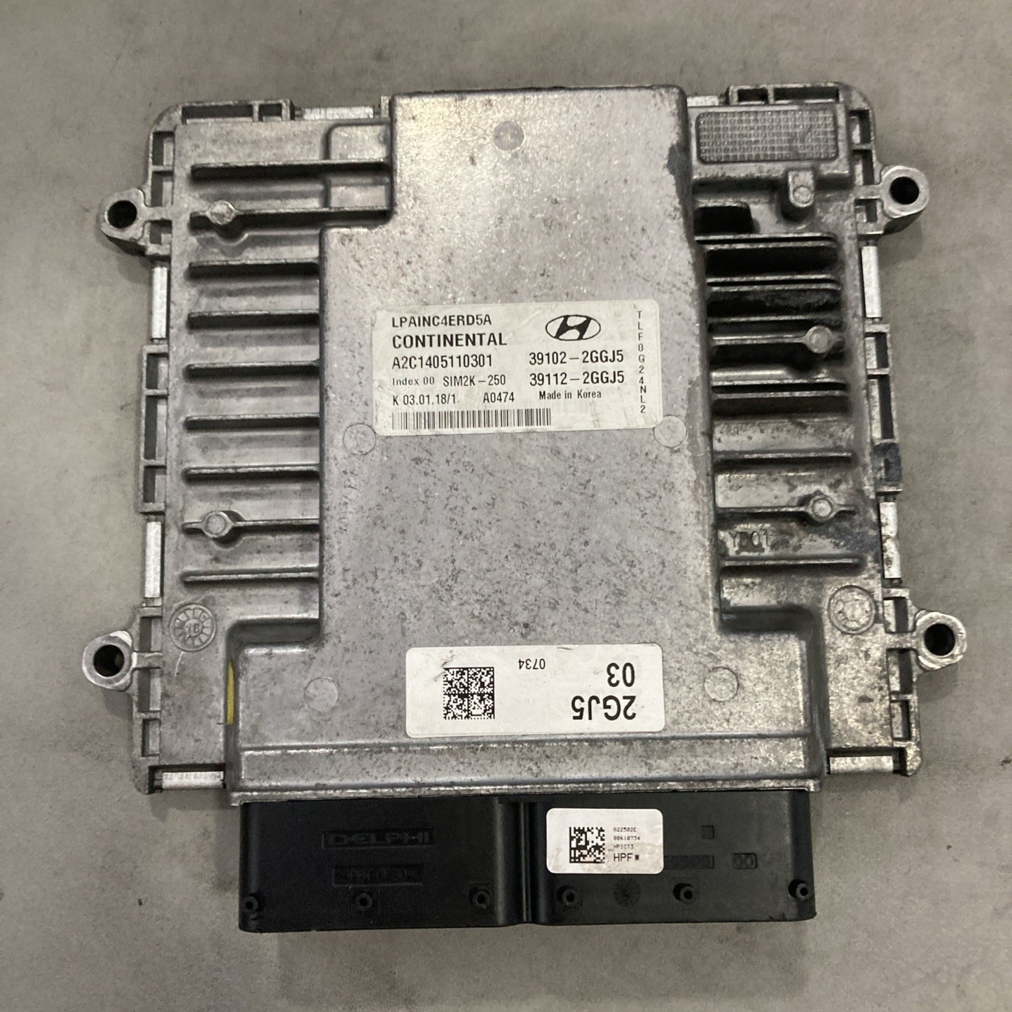 2018-2019 Hyundai Sonata 2.4L ECU/ECM 39102-2GGJ5