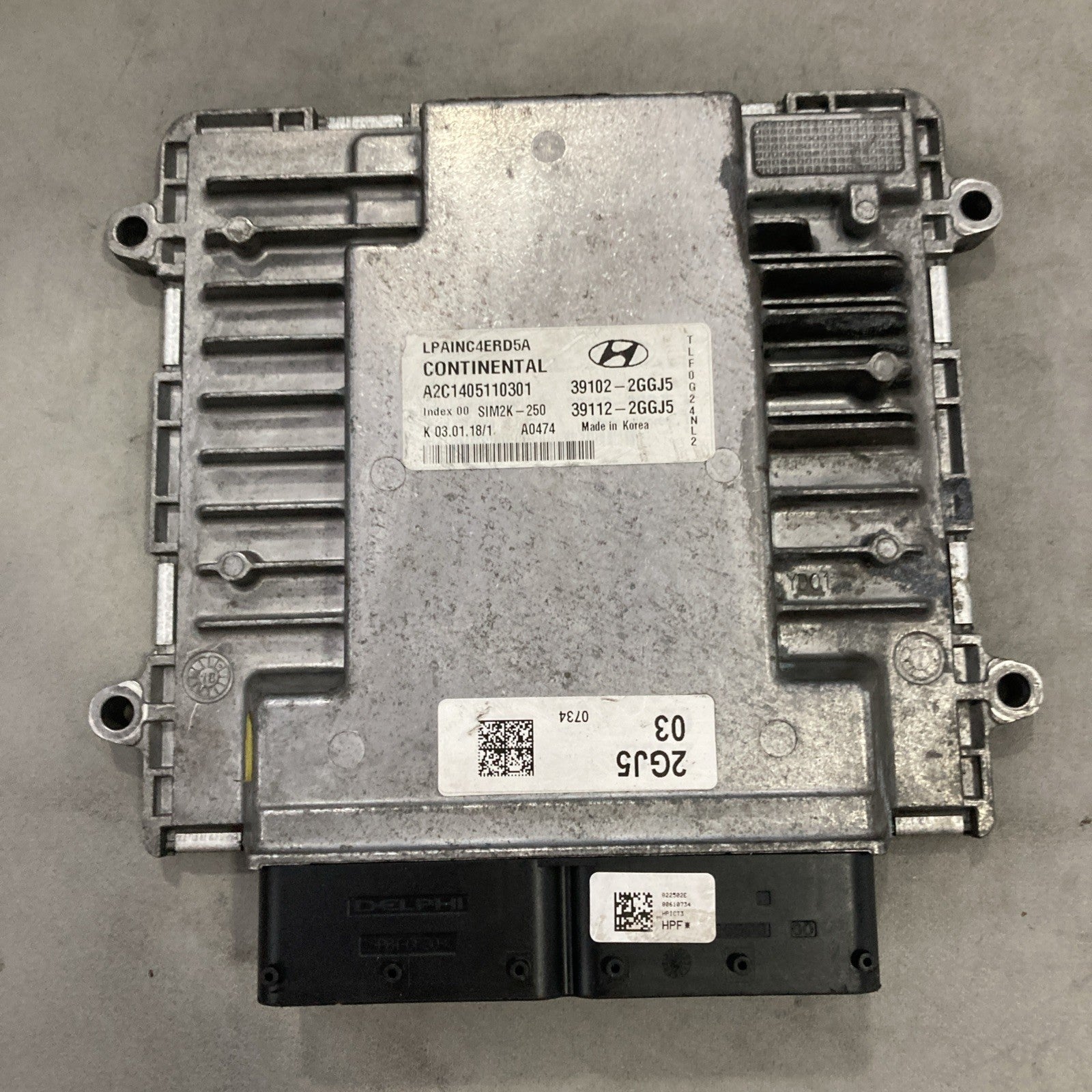 2018-2019 Hyundai Sonata 2.4L ECU/ECM 39102-2GGJ5