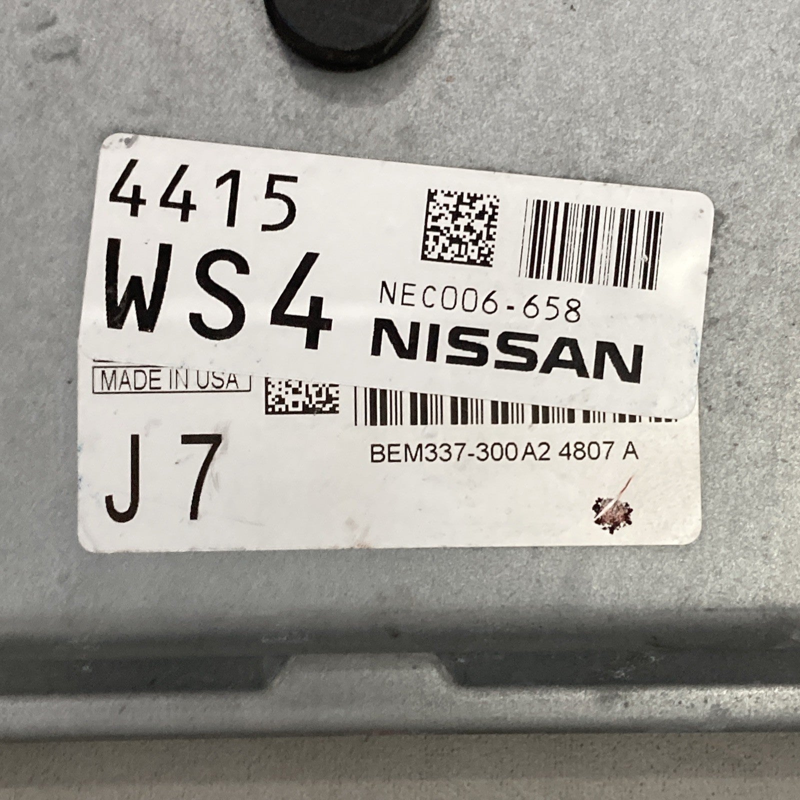 2013-2014 Nissan NV200 ECU/ECM BEM337-300 A2 | NEC006-658