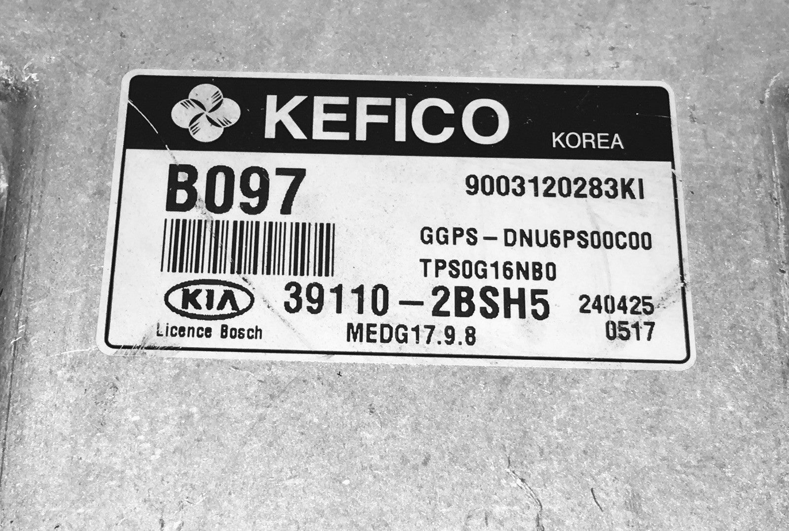 2014 Kia Soul 1.6L ECU 39110-2BSH5