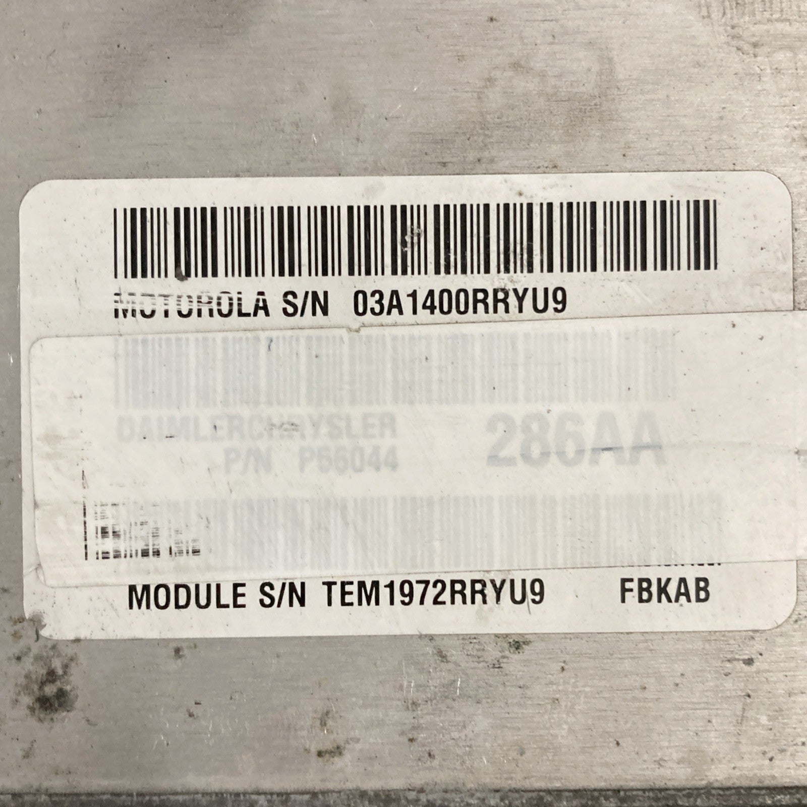 2003 Jeep Liberty 3.7L ECU/ECM P56044286AA *VIN PROGRAMMED* (B)