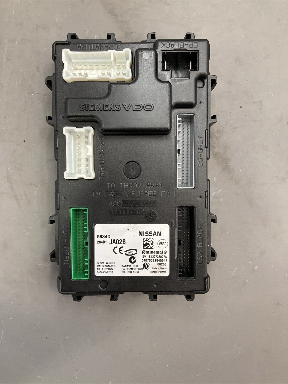 2009 Nissan Altima Body Control Module 284B1 JA02B