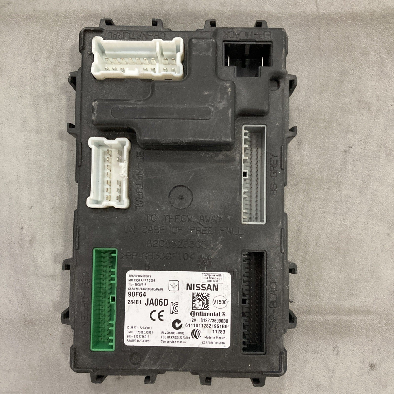 2011-2013 Nissan Altima Body Control Module 284B1JA06D