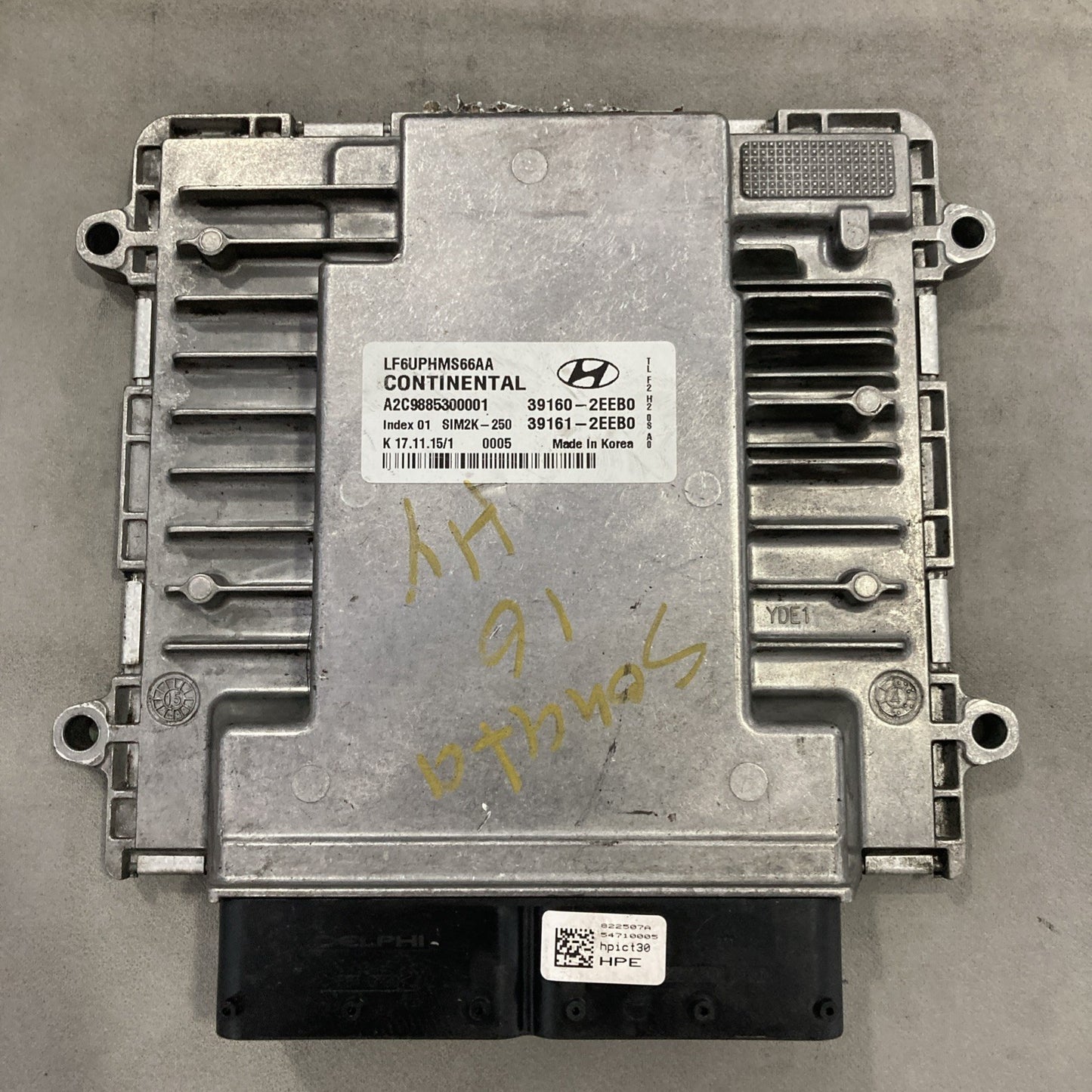 2016 Hyundai Sonata ECU/ECM 39160-2EEB0